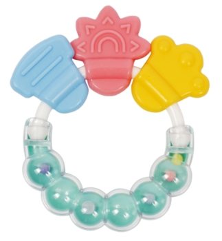 Прорезыватель-погремушка Курносики, зеленый (7044 зел) - Pampik