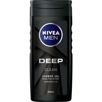 Гель для душу Nivea Men Deep для тіла, обличчя та волосся, 250 мл - Pampik