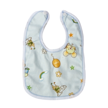 Слюнявчик-нагрудник Lindo Собачка, на кнопке, голубой (Ф 934 гол) - Pampik