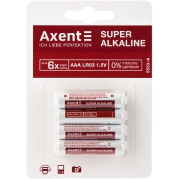 Батарейки Axent AAA LR03, 1.5V, 4 шт. (5553-A) - Pampik