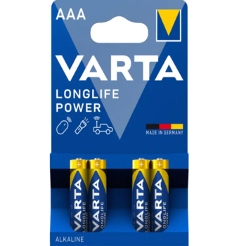 Батарейка Varta Long Life AAA Power Alkaline Bli, 4 шт.(04903121414) - Pampik