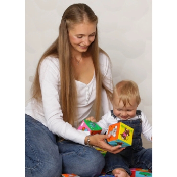 Набір м'яких кубиків 3в1 Масік Перші тварини, 18 шт. (МС 090601-16) - Pampik - 11