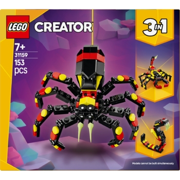 Конструктор LEGO Creator 3 v 1 Дика тварина. Дивовижний павук, 153 деталі (31159) - Pampik