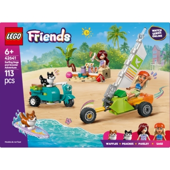 Конструктор LEGO Friends Собачі пригоди на серфі та скутері, 113 деталей (42641) - Pampik