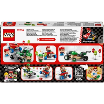 Конструктор Lego Super Mario Kart Baby Mario vs. Baby Luigi, 321 деталь (72034) - Pampik - 2