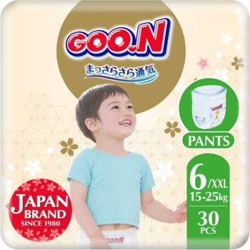 Підгузки-трусики Goo.N Premium Soft 6/2XL (15-25 кг), 30 шт. - Pampik