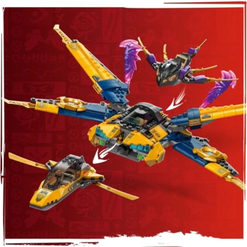 Конструктор LEGO Ninjago Суперштормовий реактивний літак Рас та Арін, 510 деталей (71833) - Pampik - 6