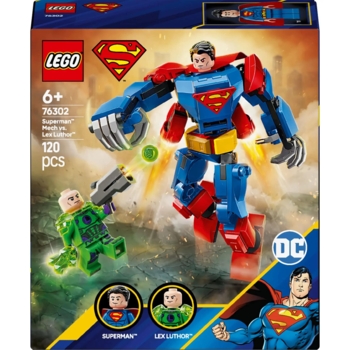 Конструктор LEGO Super Heroes DC Batman Супермен-робот проти Лекса Лютора, 120 деталей (76302) - Pampik