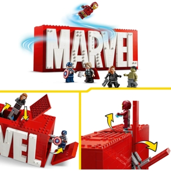 Конструктор LEGO Super Heroes Логотип і мініфігурки Marvel, 931 деталь (76313) - Pampik - 8