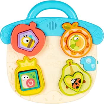Іграшка музична Baby Team Пазл-сортер Фрукти, блакитний (8648_фрукти блакитний) - Pampik