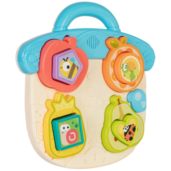Іграшка музична Baby Team Пазл-сортер Фрукти, блакитний (8648_фрукти блакитний) - Pampik - 2