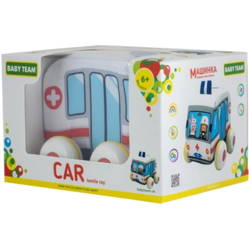 Игрушка текстильная Baby Team Машинка Скорая помощь (8420) - Pampik - 5