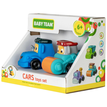 Набор игрушек Baby Team Машинки с катком, 2 шт. (98603_набор с катком) - Pampik - 3
