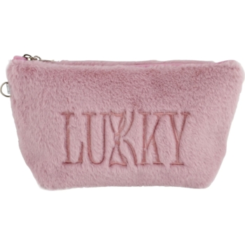 Косметичка Lukky плюшева з логотипом, бузкова (T21390) - Pampik - 3