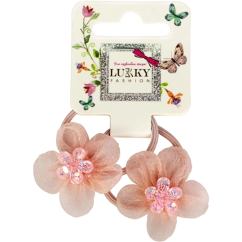 Резинки для волосся Lukky Квіточки 2 шт.(T18532_квіточки світло-рожеві) - Pampik