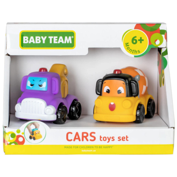 Набор игрушек Baby Team Машинки с бетономешалкой, 2 шт. (8603_набор с бетономешалкой) - Pampik - 2