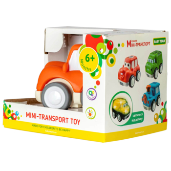 Игрушка Baby Team Мини-транспорт Машинка, оранжевый (8604_оранжевая машинка) - Pampik - 4