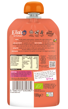 Подарунок! Пюре Ella's kitchen Персик та банан, 120 г - Pampik - 2