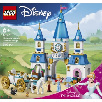Конструктор LEGO Disney Princess Замок Попелюшки й карета, 596 деталей (43275) - Pampik
