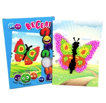 Набір для творчості Strateg Веселі помпони Метелик (30991) - Pampik - 2