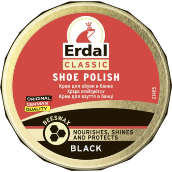Крем для взуття Erdal Shoe Polish, чорний, 75 мл - Pampik