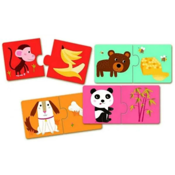 Розвиваюча гра-пазл Djeco Хто що їсть, 20 елементів (DJ08166) - Pampik - 2