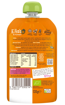 Пюре Ella's kitchen Яблуко, морква та пастернак, 120 г - Pampik - 2