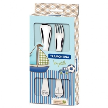 Набор детских столовых приборов Tramontina Baby Le Petit blue, 2 предмета (6187028) - Pampik