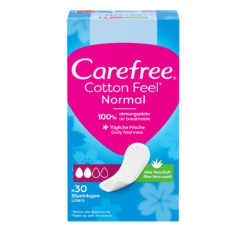Прокладки жіночі щоденнi CAREFREE® Cotton Feel Aloe, 30 шт. - Pampik