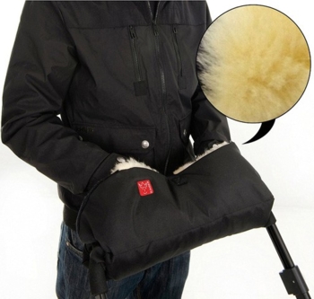 Муфта для коляски Kaiser Big Double, из натуральной овчины, черный (6573225) - Pampik - 4