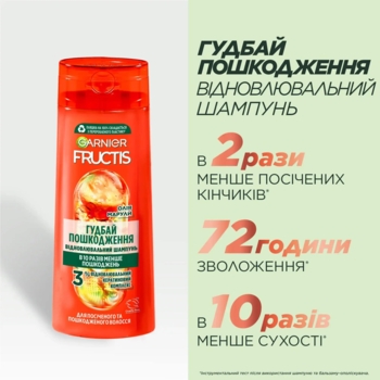 Шампунь Garnier Гудбай Ушкодження для посіченого та пошкодженого волосся, 250 мл - Pampik - 3