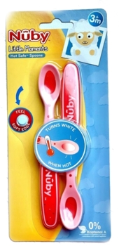 Термоложки Nuby Little Moments, 2 шт., червоний (NV0501001-LMred) - Pampik