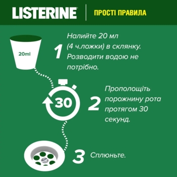 Ополіскувач для ротової порожнини Listerine Total Care Захист ясен 6 в 1, 250 мл - Pampik - 11