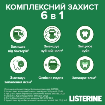 Ополіскувач для ротової порожнини Listerine Total Care Захист ясен 6 в 1, 250 мл - Pampik - 8