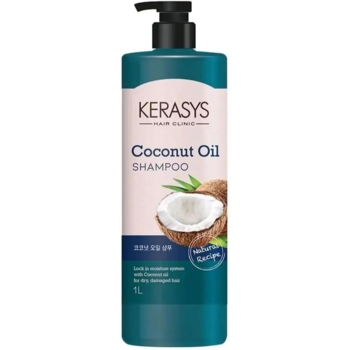 Шампунь для ухода за сухими волосами Kerasys Coconut Oil Shampoo For Dry Hair с кокосовым маслом, 1 л - Pampik