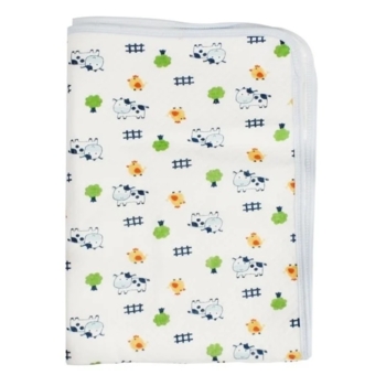 Багаторазова непромокальна пелюшка Курносики, 70х50 см, білий з блакитним (7140) - Pampik