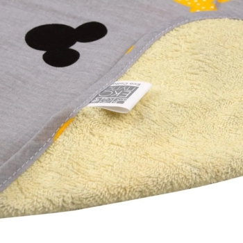 Багаторазова непромокальна пелюшка Еко Пупс Eco Cotton Мишка Міккі, 50х70 см, сірий (EPG10N-5070mmg) - Pampik - 2