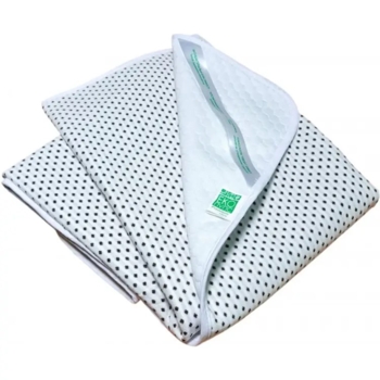 Багаторазова непромокальна пелюшка Еко Пупс Soft Touch Premium Black Point, 90х65 см, білий - Pampik