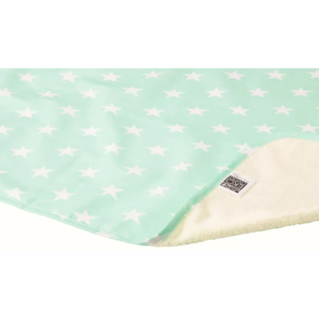 Багаторазова непромокальна пелюшка Еко Пупс Eco Cotton Зірки, 90х65 см, м'ятний з білим (EPG10N-6590zk) - Pampik - 2