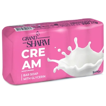 Мило тверде Grand Шарм Зволожуючий крем, з гліцерином, 5 шт. x 70 г - Pampik