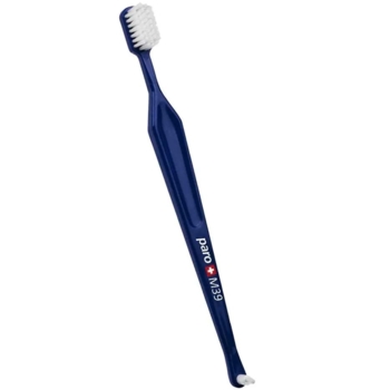 Зубна щітка Paro Swiss M39, середньої жорсткості, синій - Pampik