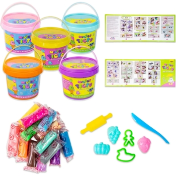 Набір для творчості Strateg Містер тісто у відрі, 13 кольорів (41005) - Pampik - 3