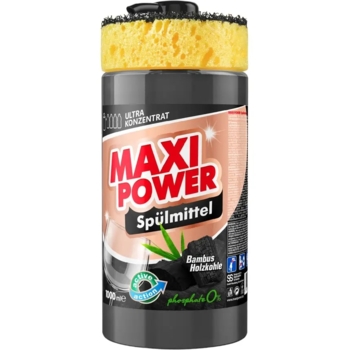 Засіб для миття посуду Maxi Power Чорне вугілля, 1 л - Pampik