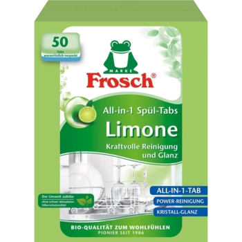 Таблетки для миття посуду в посудомийних машинах Frosch Лимон, 50 шт. - Pampik