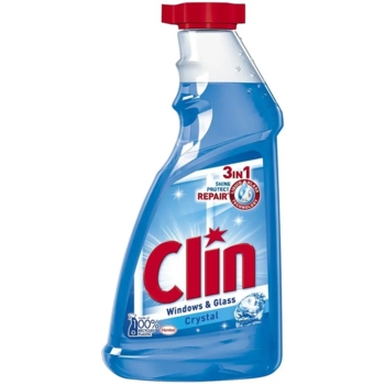 Засіб для миття скла Clin блакитний (запаска), 500 мл - Pampik