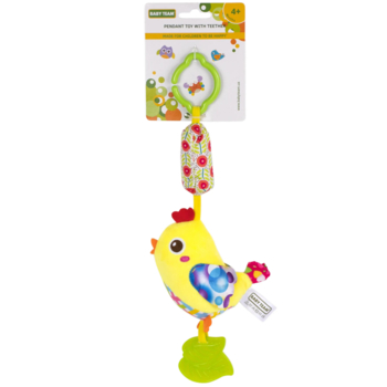 Игрушка-подвеска Baby Team Цыпленок, желтый (8520_курчатко_желтый) - Pampik