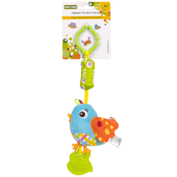 Игрушка-подвеска Baby Team Птичка, голубой (8520_Птичка_голубая) - Pampik