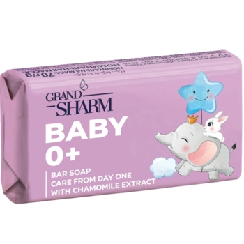 Детское мыло Grand Sharm Baby 0+ с экстрактом ромашки, 70 г - Pampik
