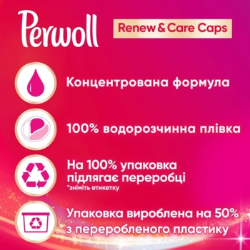 Капсулы для деликатной стирки Perwoll Renew для цветных вещей, 32 шт. - Pampik - 4
