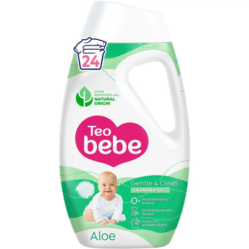 Рідкий засіб для прання Teo Bebe Gentle & Clean Aloe дитячий, 1.08 л - Pampik